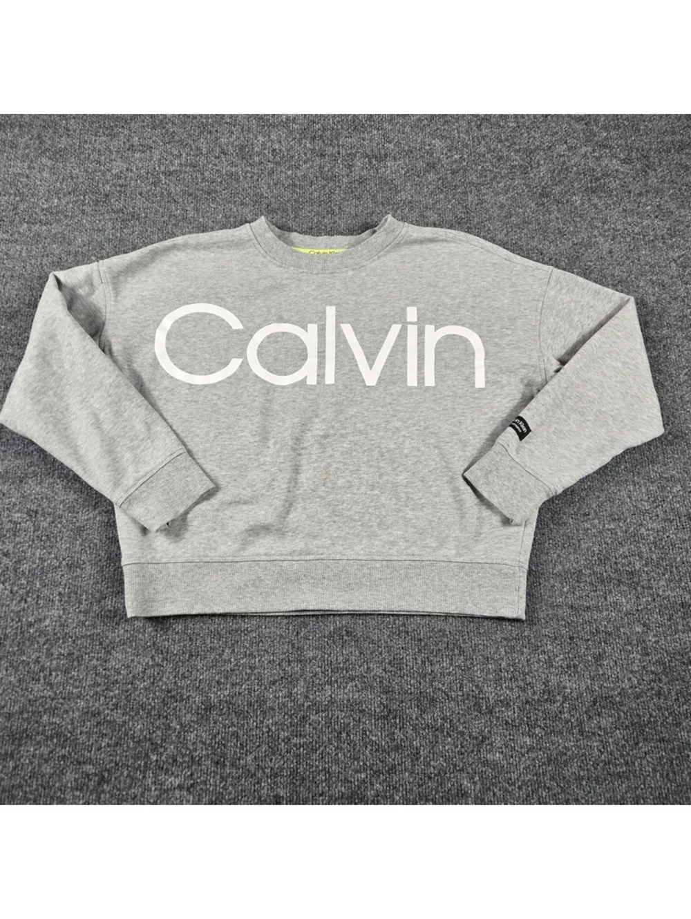Calvin Klein Performance Gray Logo Crewneck Sweatshirt Small